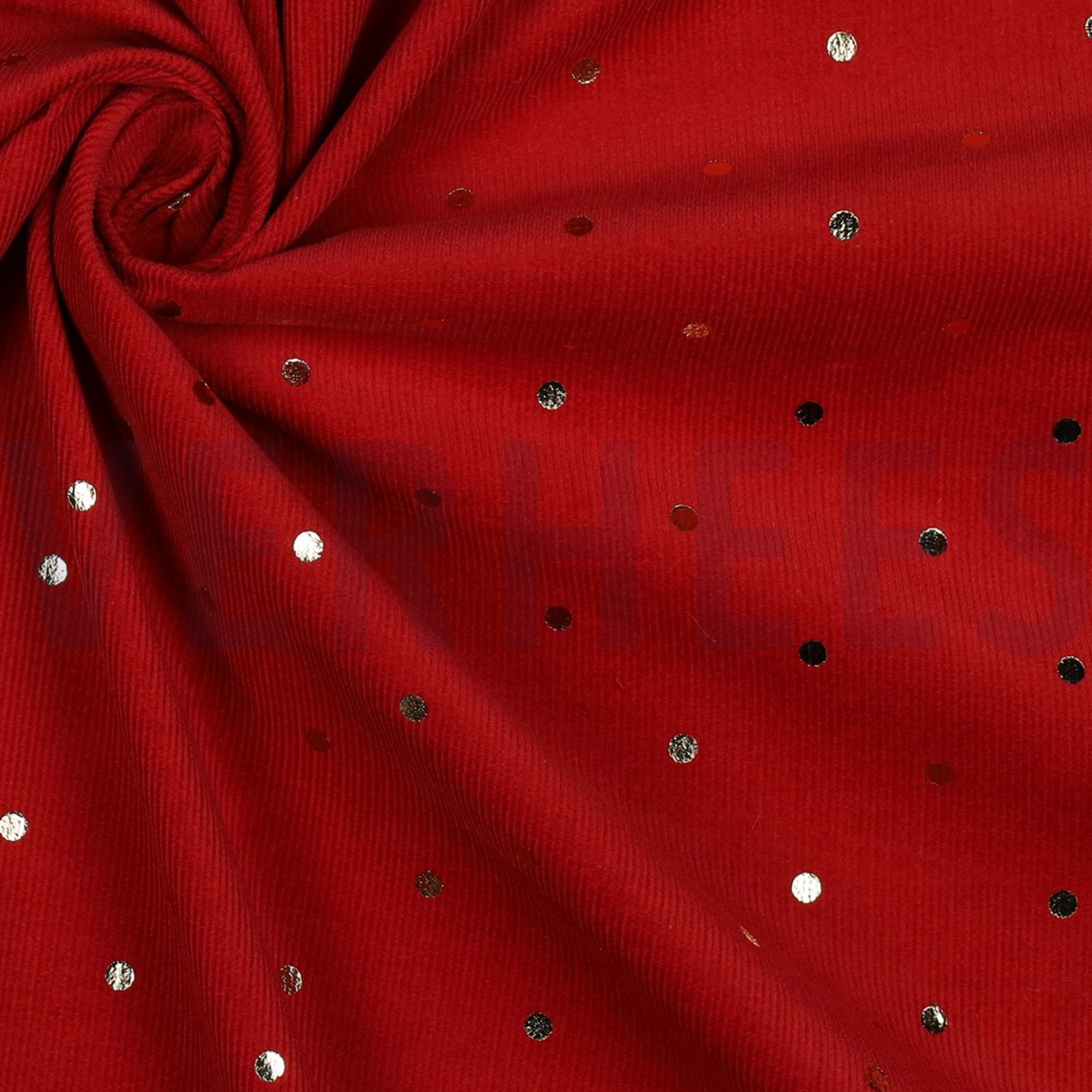 FEINCORD GOLD FOLIE PUNKTE ROT (high resolution) #3