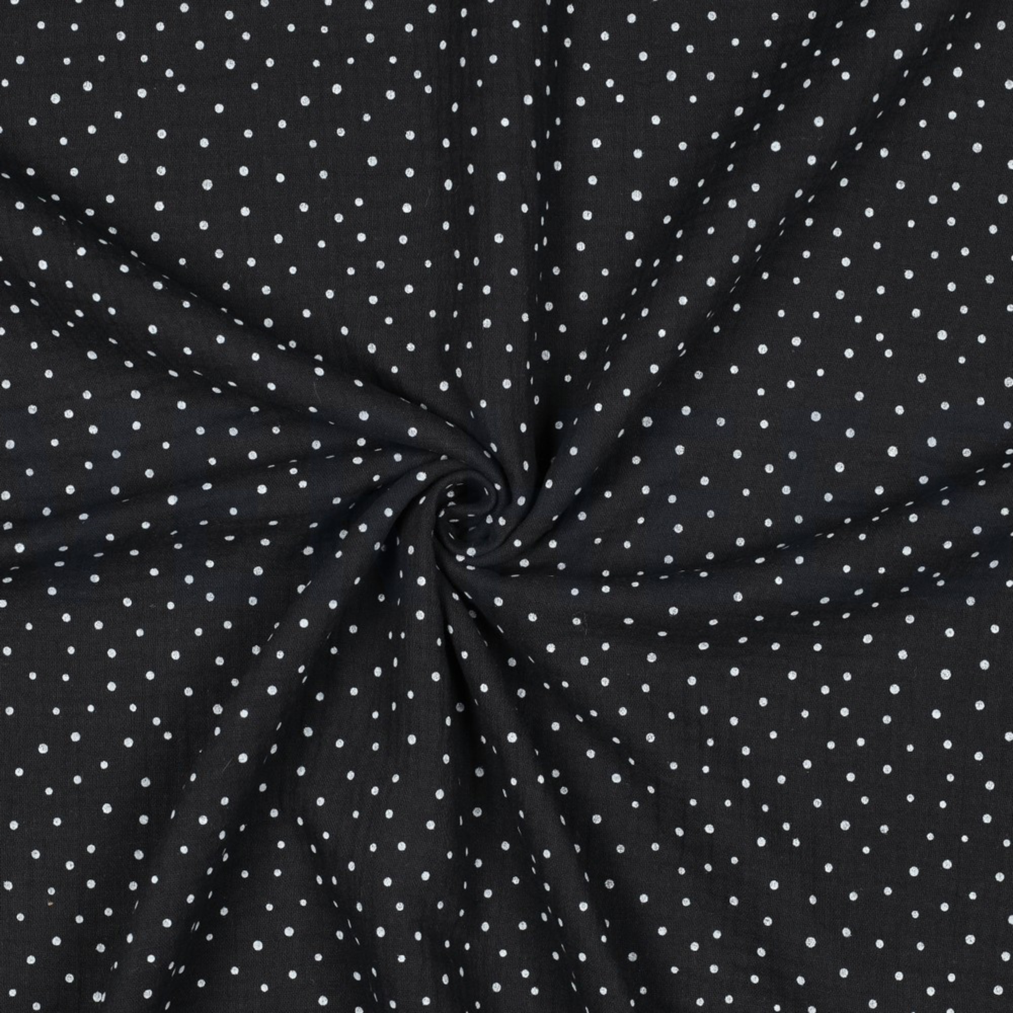 DOUBLE GAUZE LITTLE DOTS BLACK (high resolution) #3