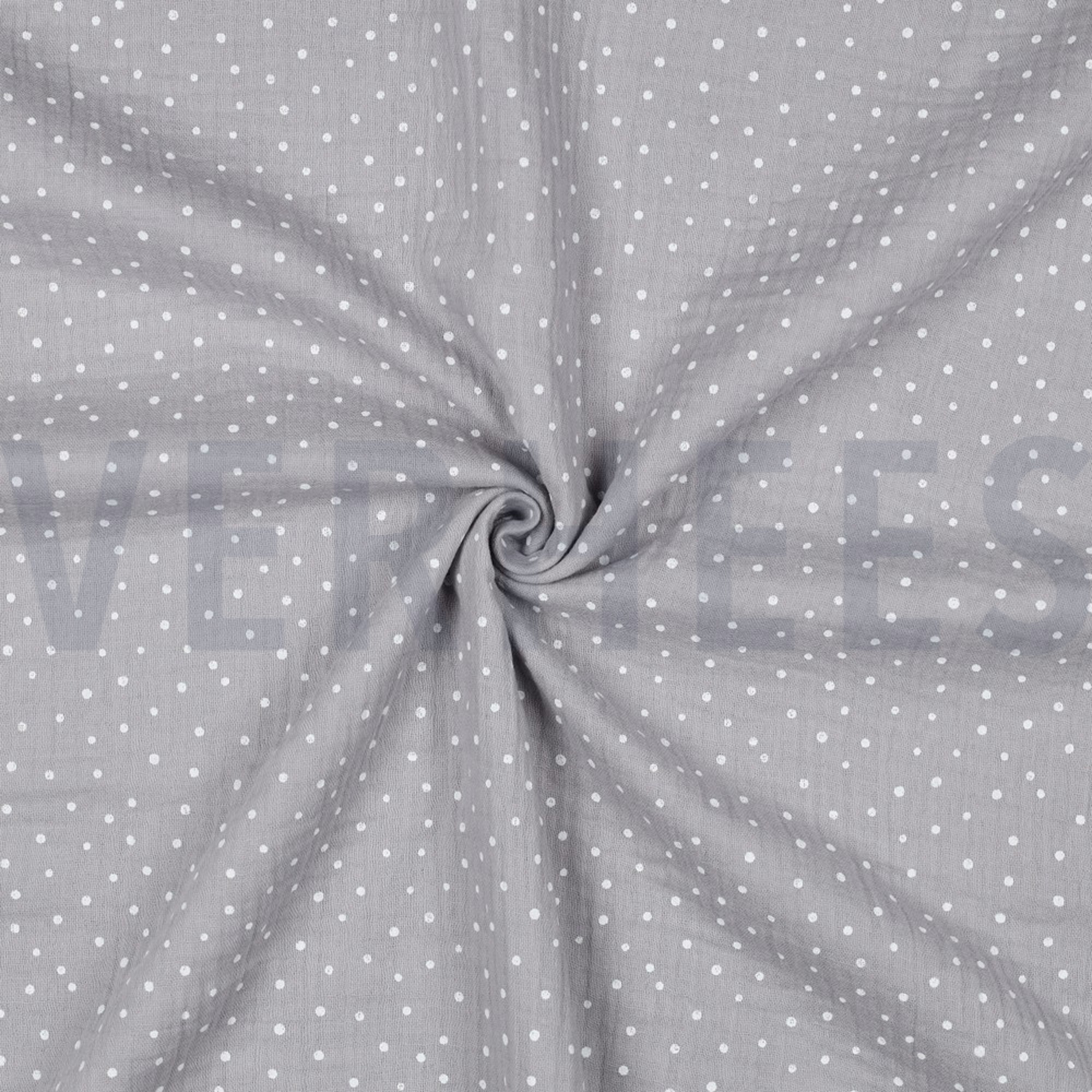 MUSSELIN KLEINE PUNKTE GRAU (high resolution) #3