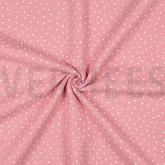 MUSSELIN KLEINE PUNKTE ROSÉ #7