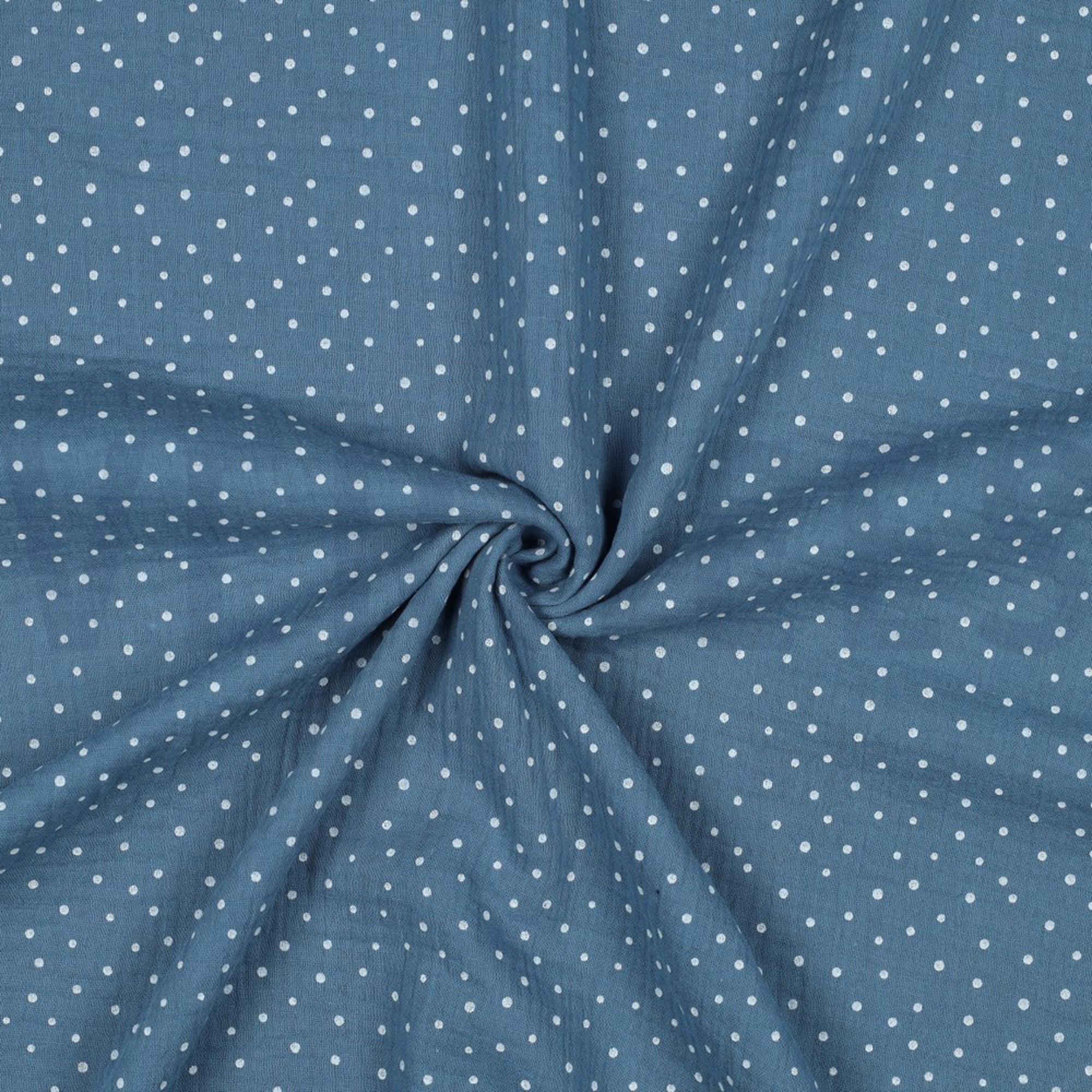 MUSSELIN KLEINE PUNKTE BLAU (high resolution) #3