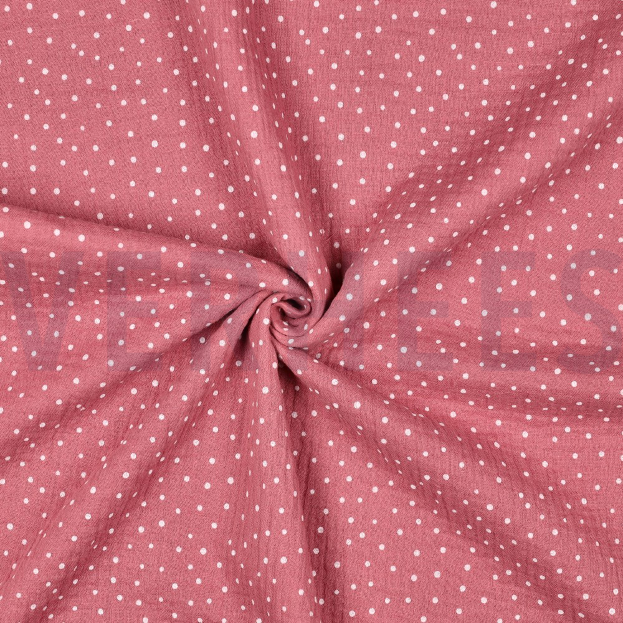 DOUBLE GAUZE KLEINE STIPPEN BLUSH (high resolution) #3