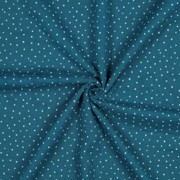 DOUBLE GAUZE KLEINE STIPPEN PETROL (thumbnail) #3