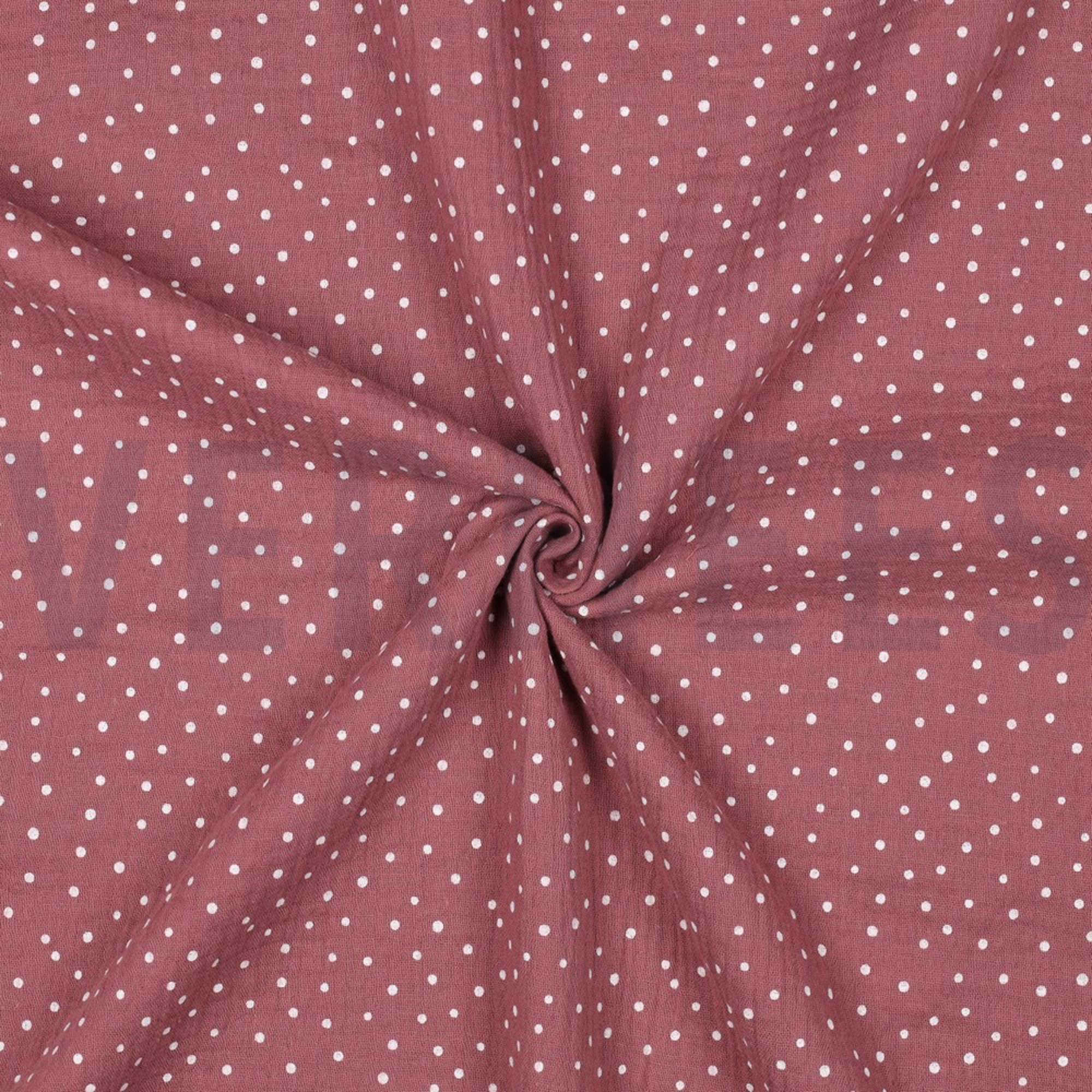DOUBLE GAUZE LITTLE DOTS ROSEWOOD (high resolution) #3