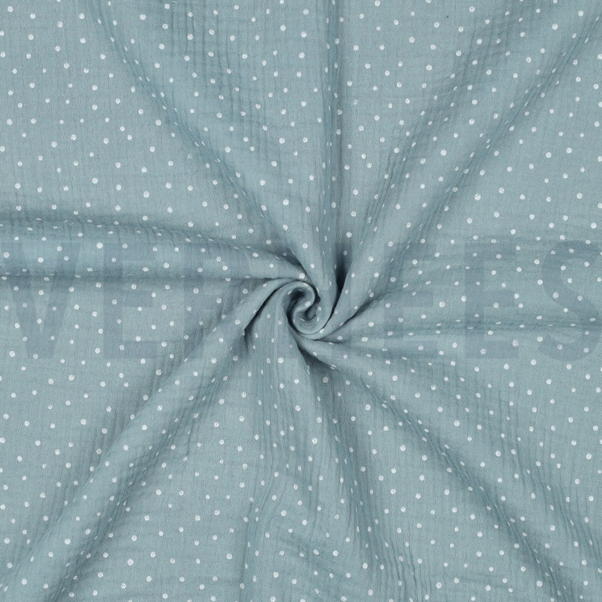 DOUBLE GAUZE LITTLE DOTS AQUA (high resolution) #3