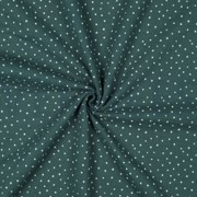 DOUBLE GAUZE KLEINE STIPPEN DONKERGROEN (thumbnail) #3