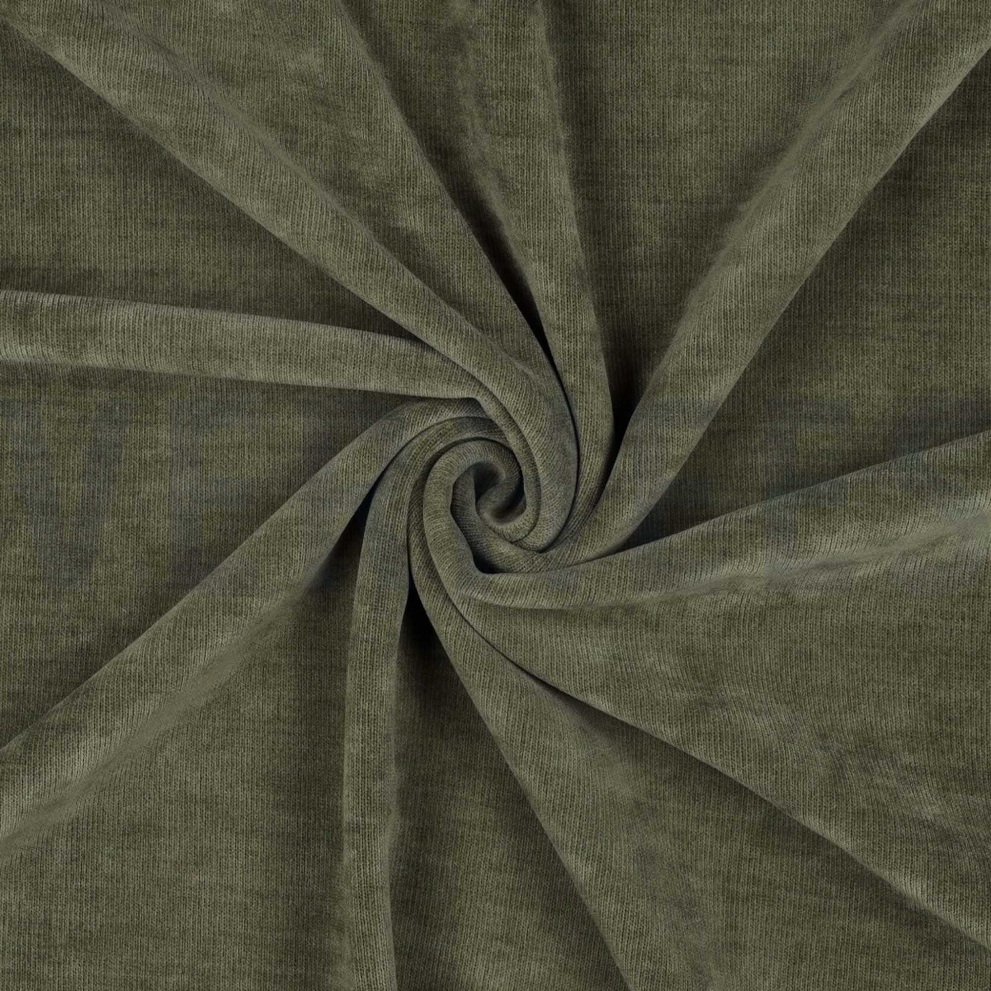 DOUBLE SIDED KNITTED VELOURS SHERPA ARMY GREEN (high resolution) #3