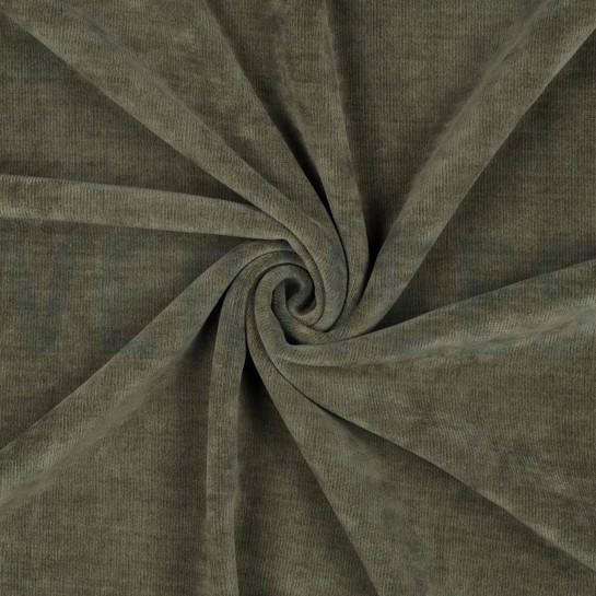 DOUBLE SIDED KNITTED VELOURS SHERPA ARMY GREEN #7