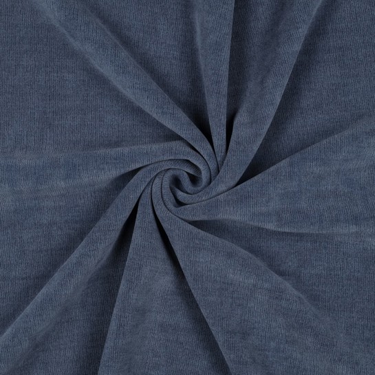 BEIDSEITIG GESTRICKTER VELOURS SHERPA JEANSBLAU #7
