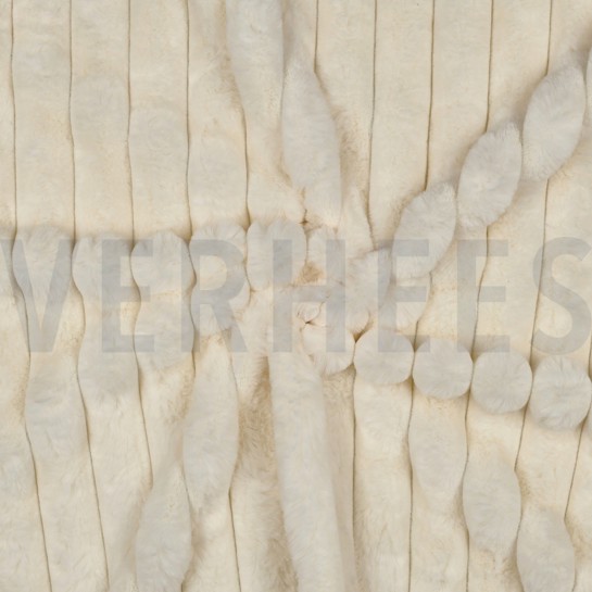 KUNSTPELZ STREIFEN ECRU #7