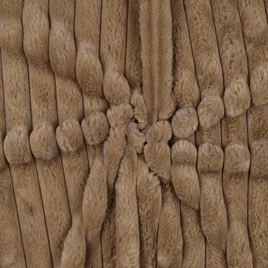 KUNSTPELZ STREIFEN BEIGE #7