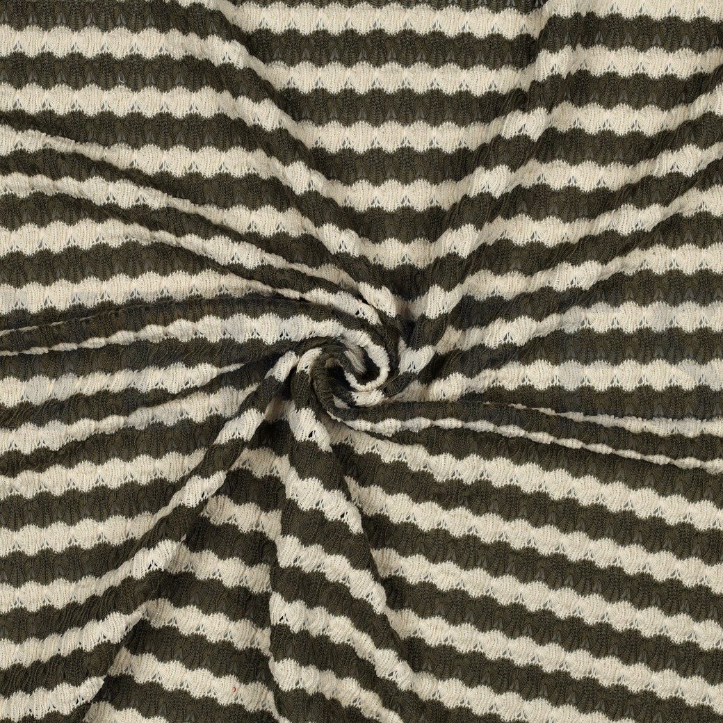 STRICK JACQUARD STREIFEN GRÜN #7