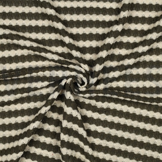 STRICK JACQUARD STREIFEN GRÜN #7
