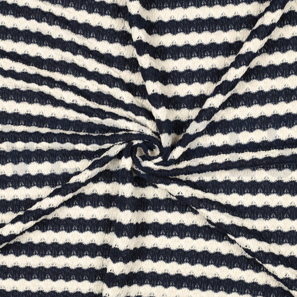 JACQUARD TRICOTÉ RAYURES BLEU MARINE #7
