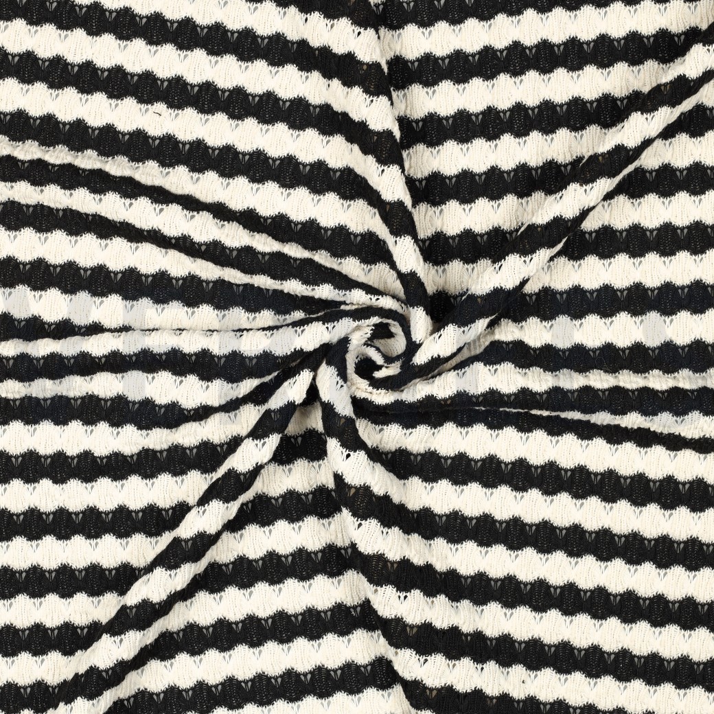 BREISEL JACQUARD STREPEN ZWART #7