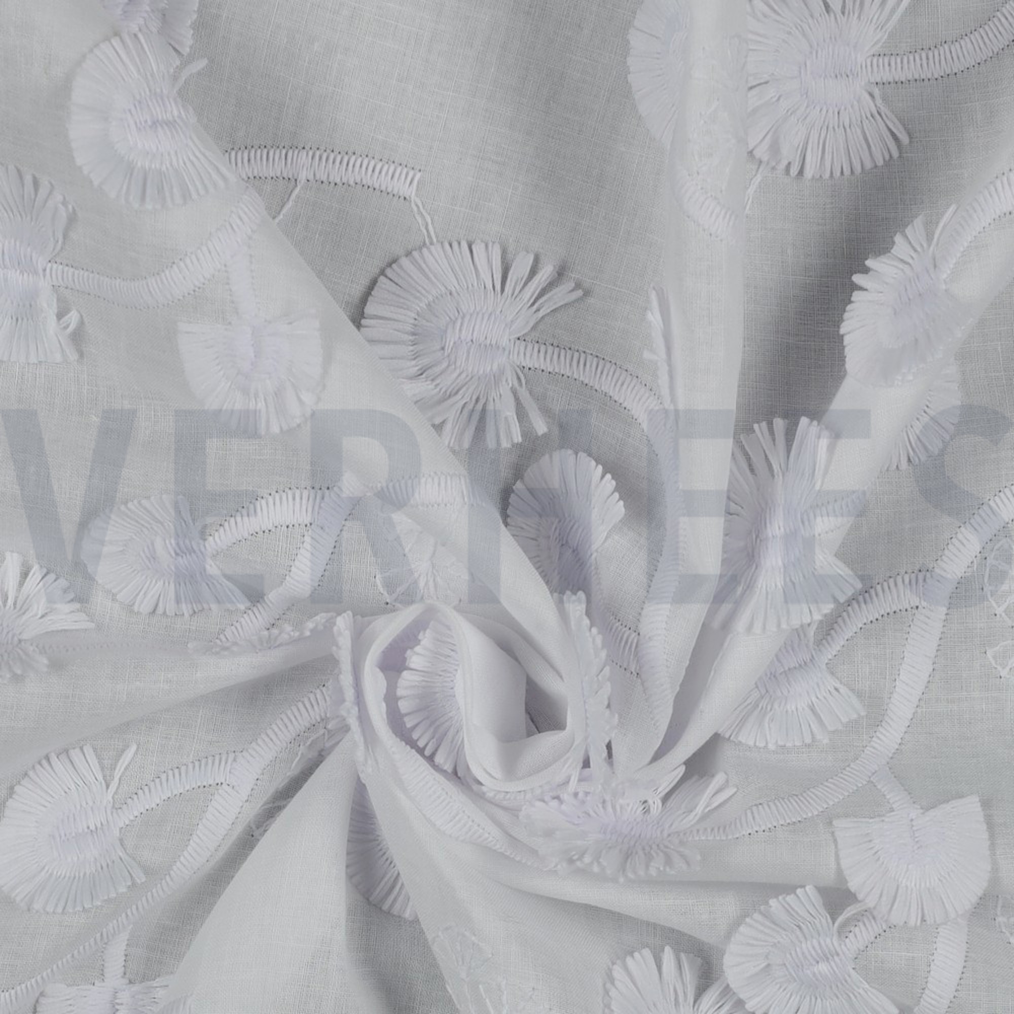 KATOEN VOILE EMBROIDERY BLOEMEN WIT (high resolution) #3