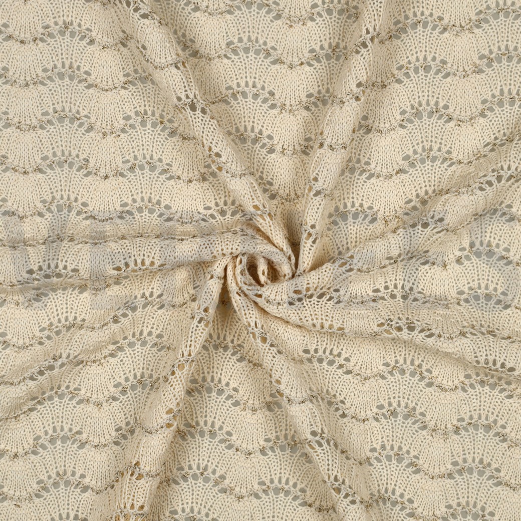 STRICK JACQUARD LUREX ECRU #7