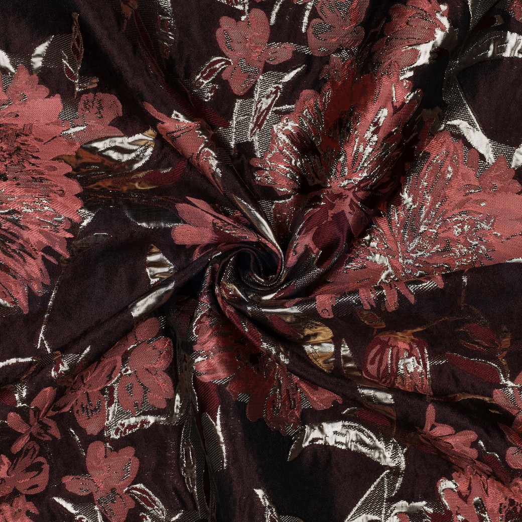 JACQUARD BLUMEN AUBERGINE #7