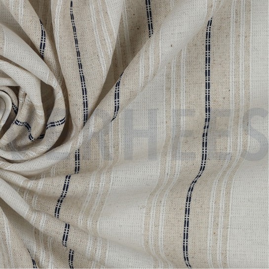 LINEN VISCOSE STRIPE NAVY #7