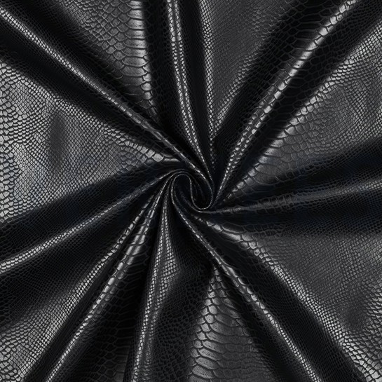 SIMILI CUIR PEAU DE SERPENT NOIR #7