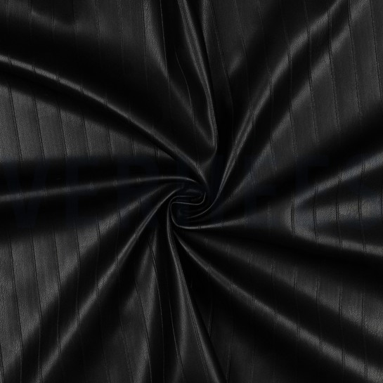 KUNSTLEDER STREIFEN SCHWARZ #7