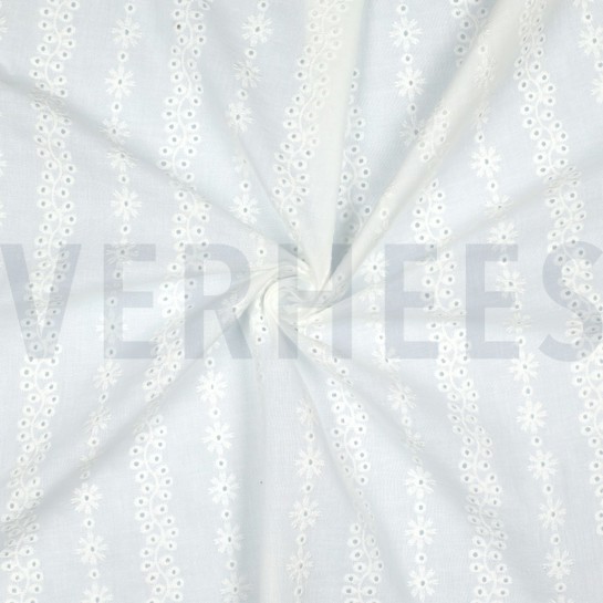 KATOEN EMBROIDERY TWEE-ZIJDIGE GOLFRAND WIT #7