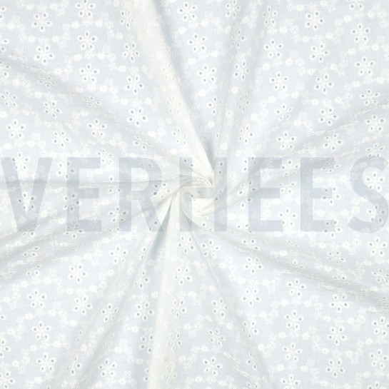 KATOEN EMBROIDERY TWEE-ZIJDIGE GOLFRAND WIT #7