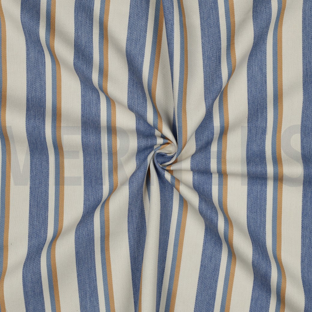 DENIM GARENGEVERFD STREPEN CAMEL #7