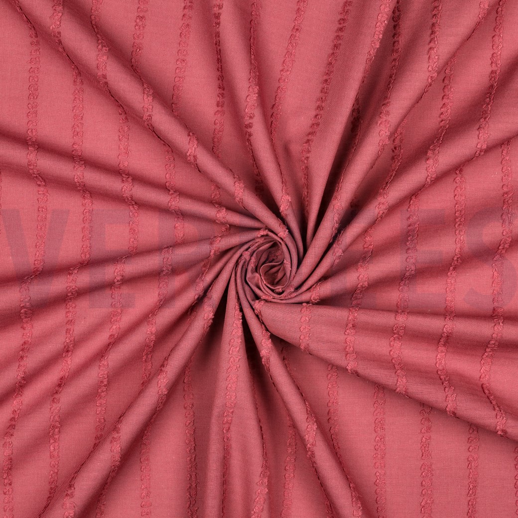 COTTON VOILE DOBBY STRIPES MAUVE #7