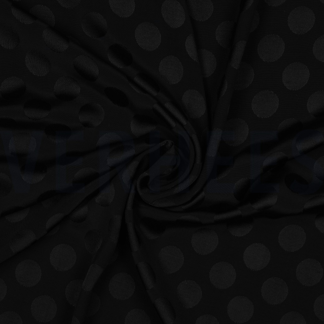 VISCOSE JACQUARD DOTS BLACK #7