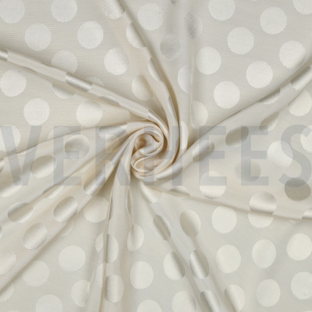 VISCOSE JACQUARD POIS BLANC CASSÉ #7