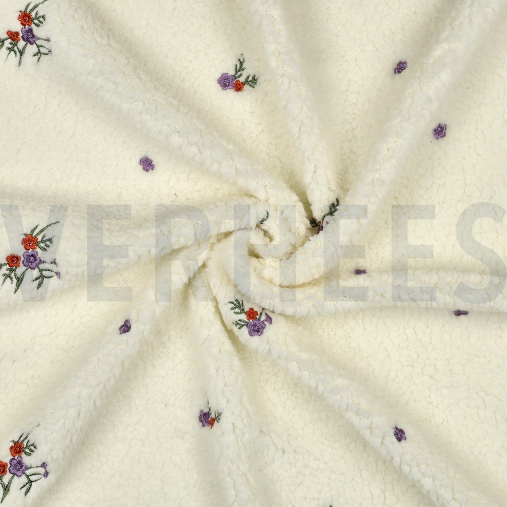 TEDDY BRODERIE FLEURS ECRU #7