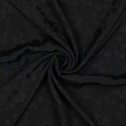 VISCOSE JACQUARD FLOWERS BLACK (thumbnail) #3
