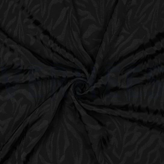 VISKOSE JACQUARD TIERHAUT SCHWARZ #7