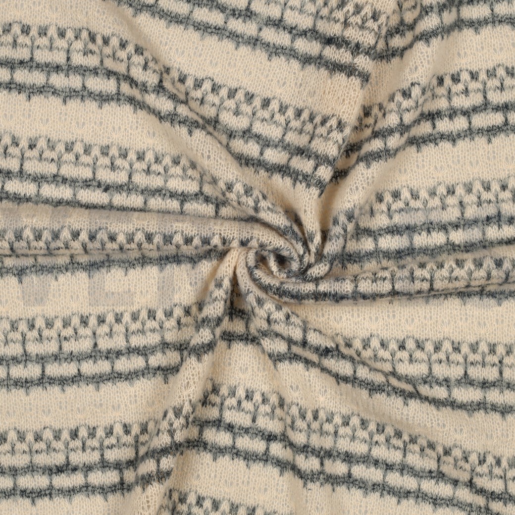 BREISEL JACQUARD STREPEN GRIJS GEMÊLEERD #7