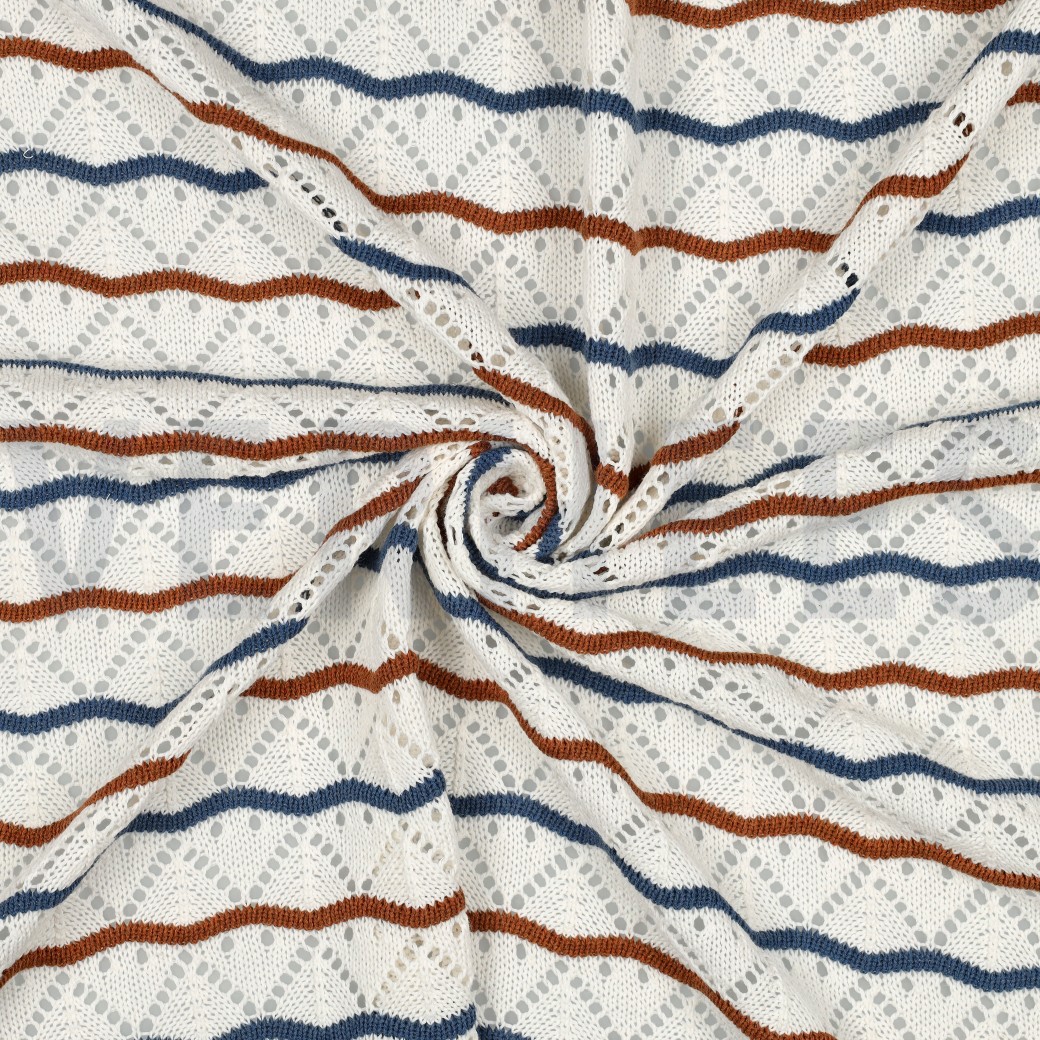 JACQUARD TRICOTÉ AJOUR ECRU/CAMEL #7