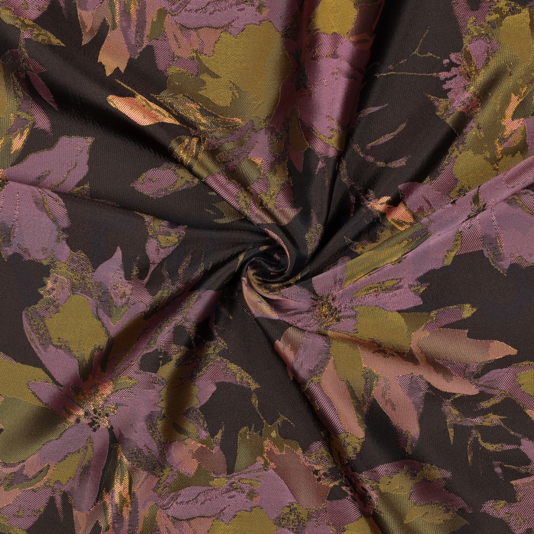 JACQUARD BLUMEN BRAUN #7