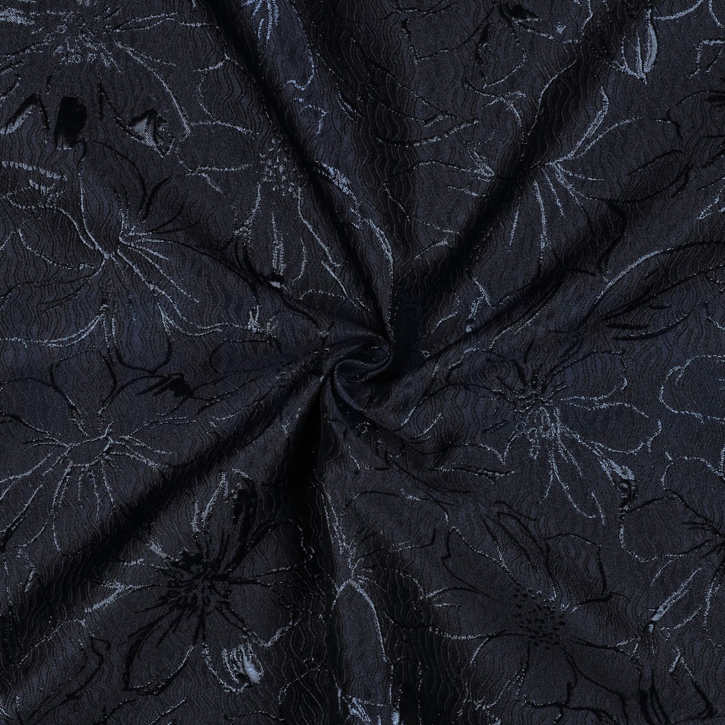 JACQUARD BLUMEN BLAU #7