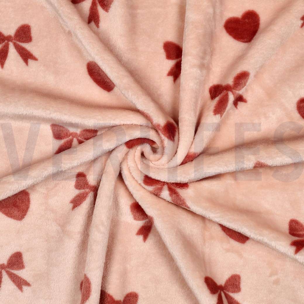 FLEECE SCHLEIFEN & HERZEN ROSA #7