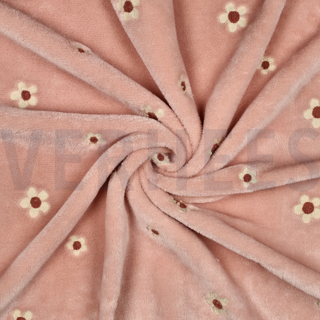 POLAIRE BRODERIE FLEURS ROSE #7