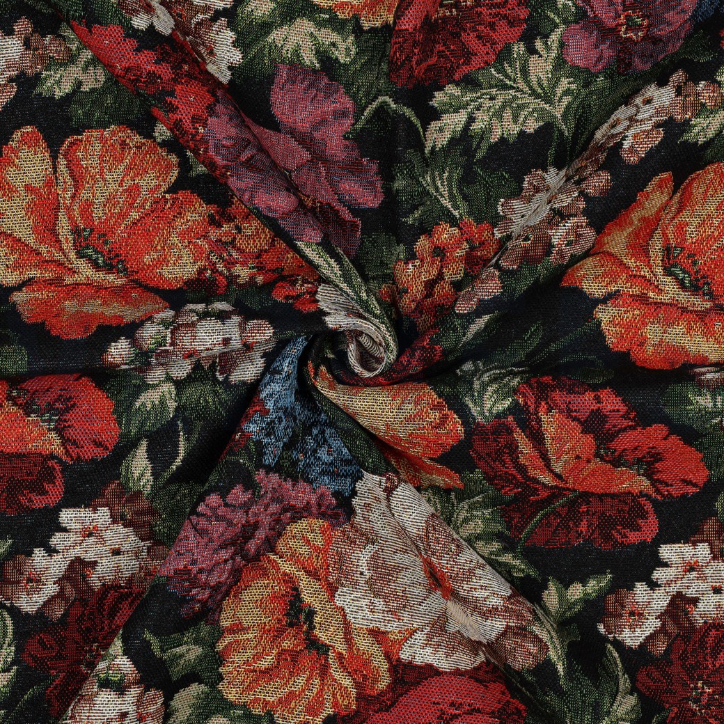 GOBELIN FLEURS BLEU MARINE #7