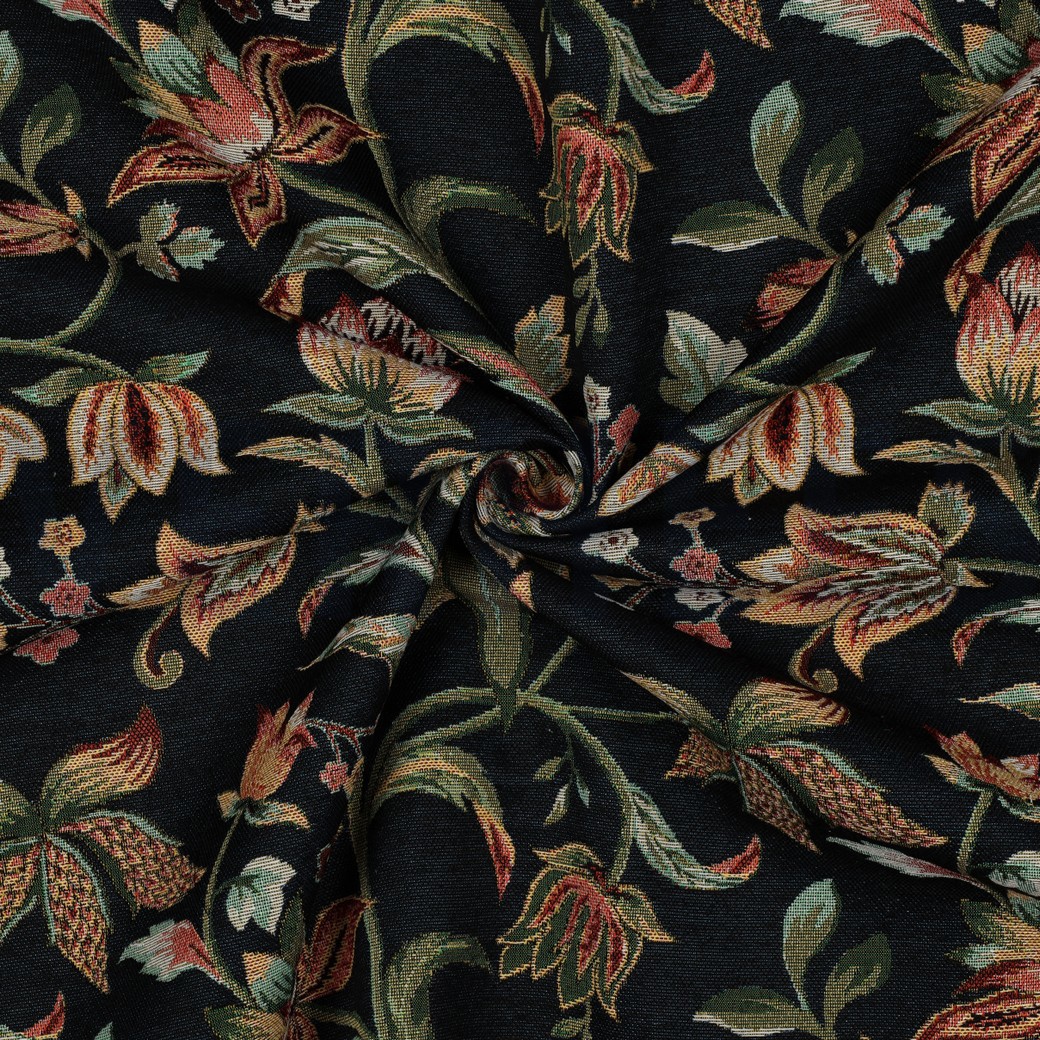 GOBELIN FLOWERS NAVY #7