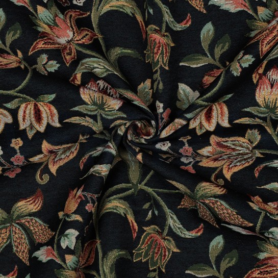 GOBELIN FLEURS BLEU MARINE #7