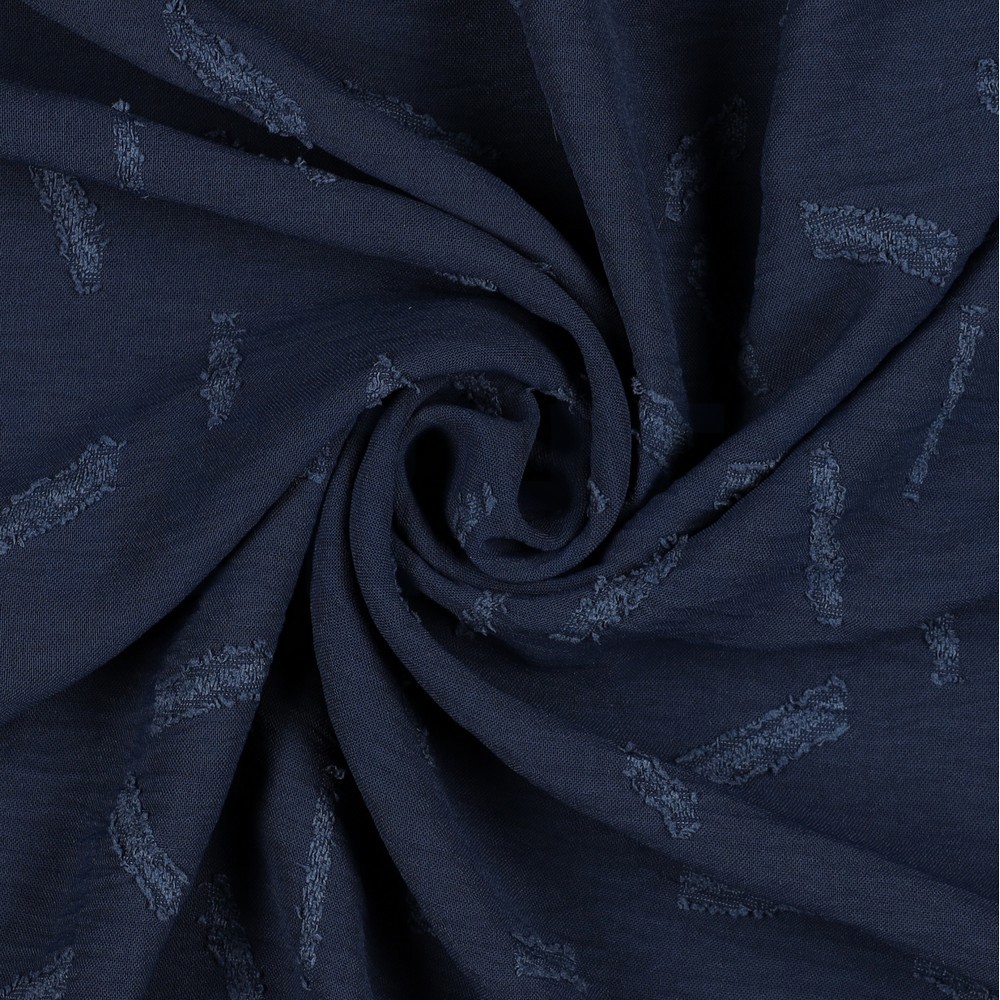 DOBBY JACQUARD STREPEN MARINEBLAUW #7