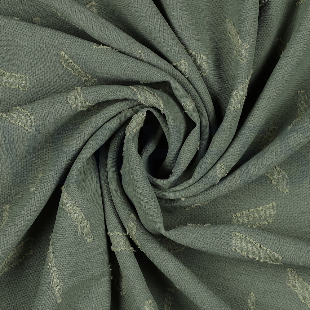 DOBBY JACQUARD RAYURES BASILIC #7