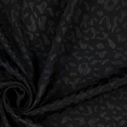 VISCOSE JACQUARD DIERENHUID ZWART (thumbnail) #3