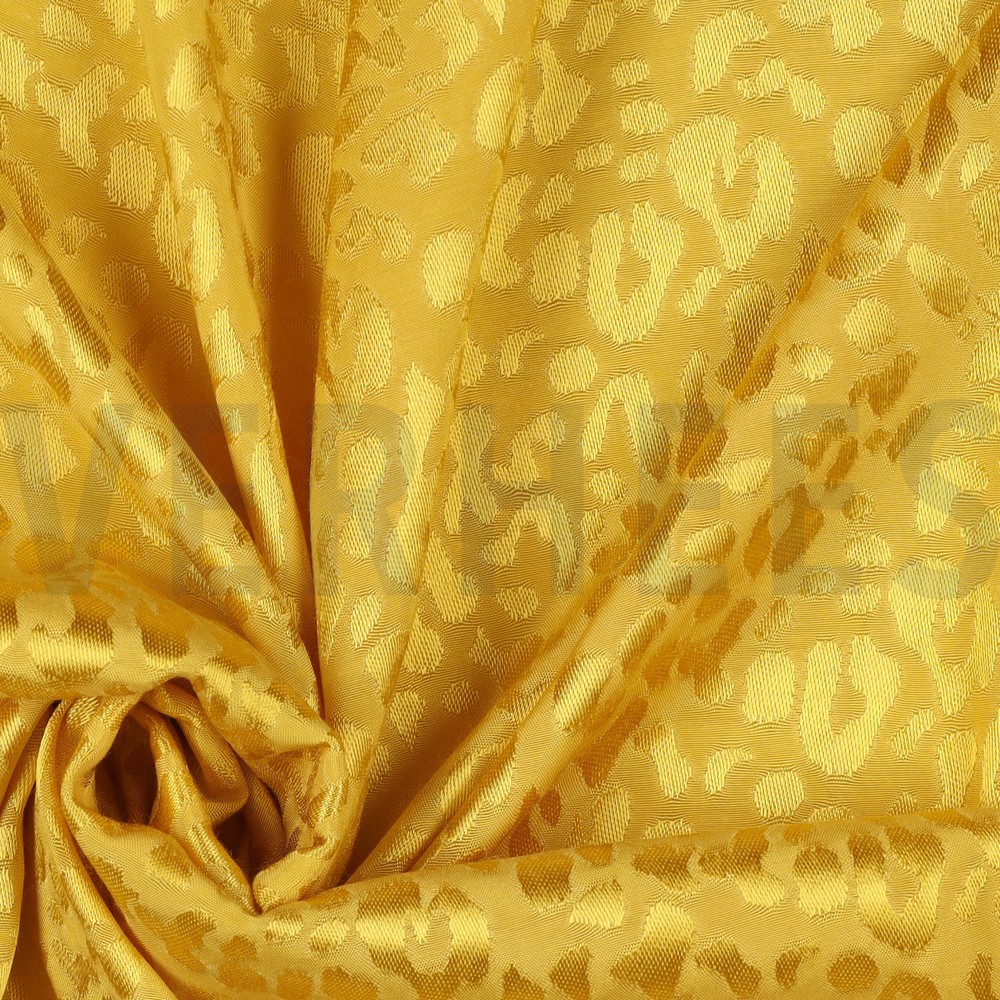 VISKOSE JACQUARD TIERHAUT ZITRONEGELB #7
