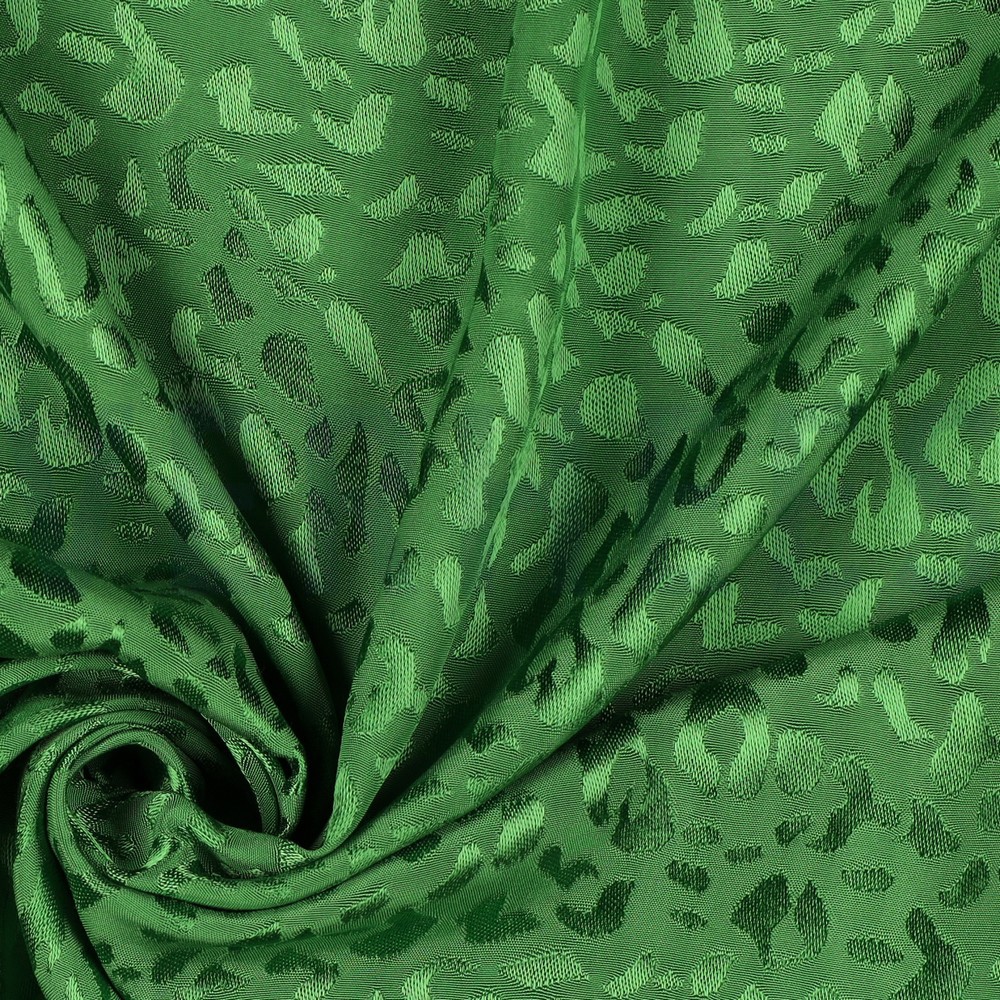 VISCOSE JACQUARD DIERENHUID GROEN #7