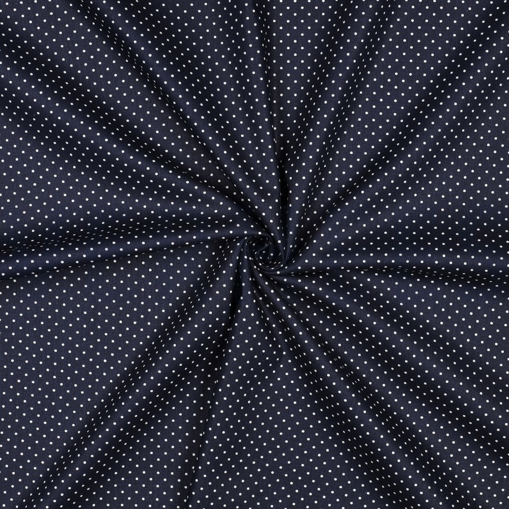 POPLIN PETIT DOTS NAVY #7