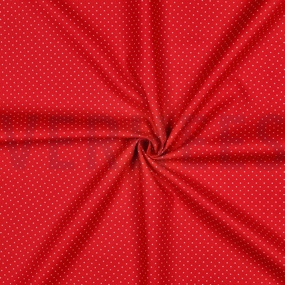 POPLIN PETIT DOTS RED #7
